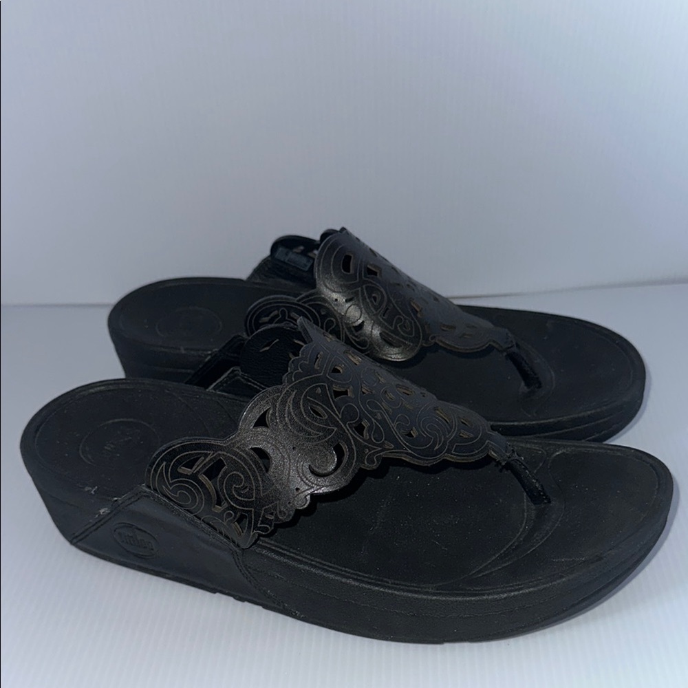 FITFLOP FLIP FLOPS WEDGE WOMENS 8